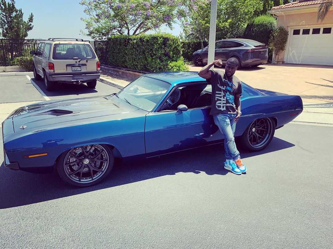 Kevin Hart with his 1970 Plymouth Barracuda